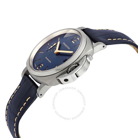 Panerai Luminor Due Blue Sun Brushed Dial Men's Watch .